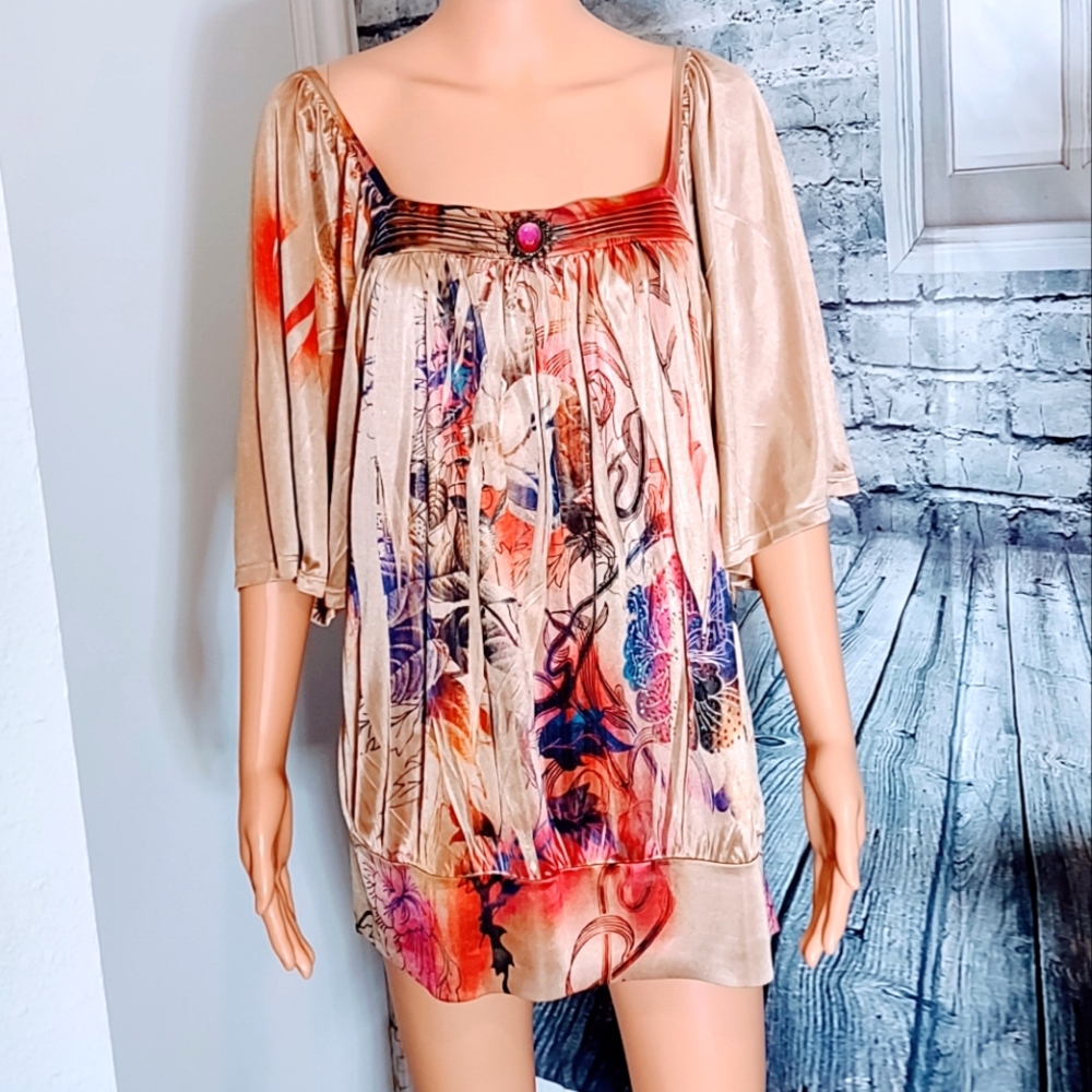 LANE BRYANT FESTIVAL BOHEMIAN TUNIC BLOUSE WOMEN'S SIZE 18/20